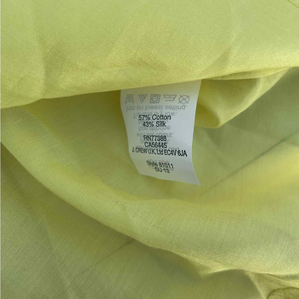 J. Crew Light Yellow Cotton-Silk Blend Fabric - Picture 4 of 5